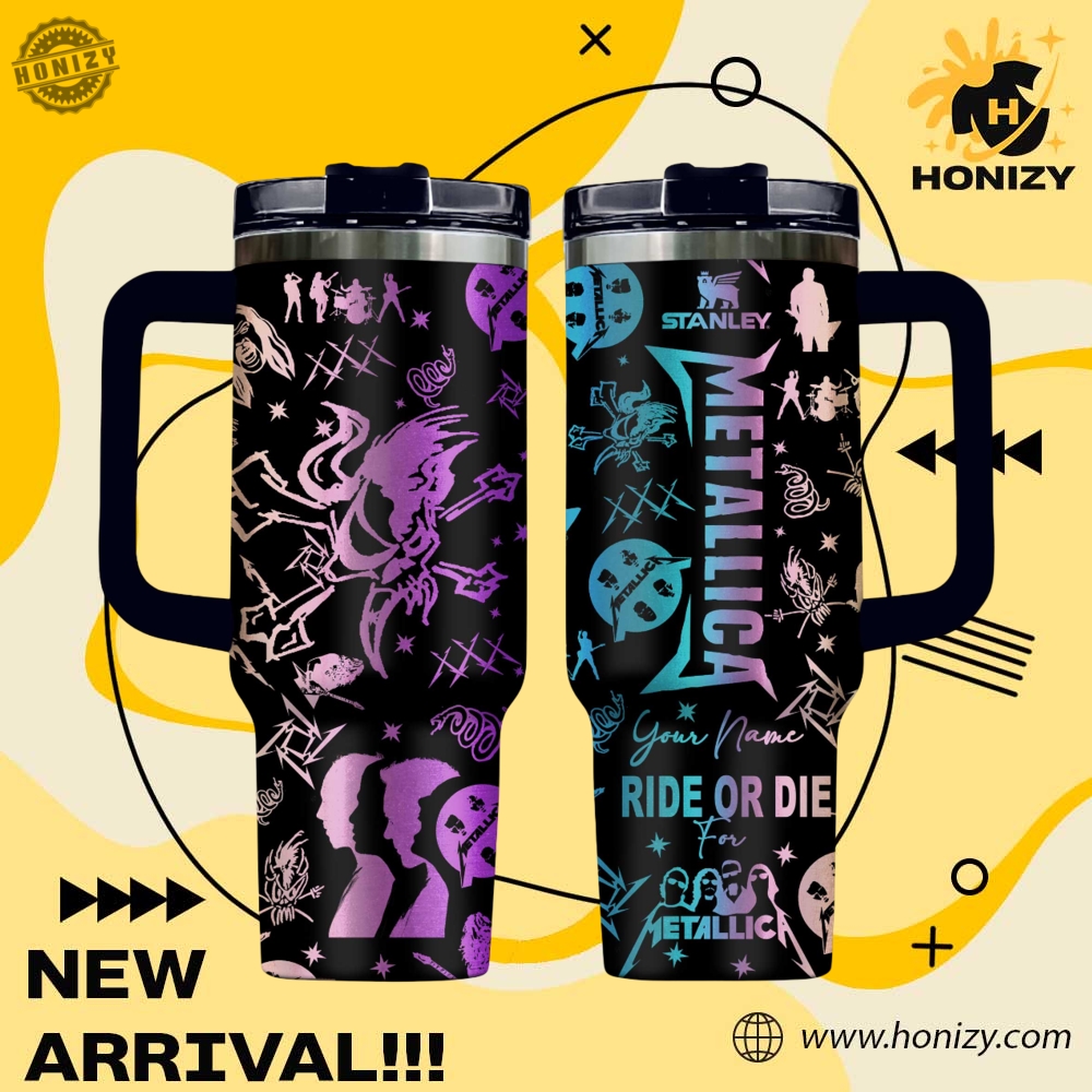 Trendy Music, Sport Custom 3D Stanley Tumbler 31 Metallica Band Music Custom Name Stanley Trendy Tumbler