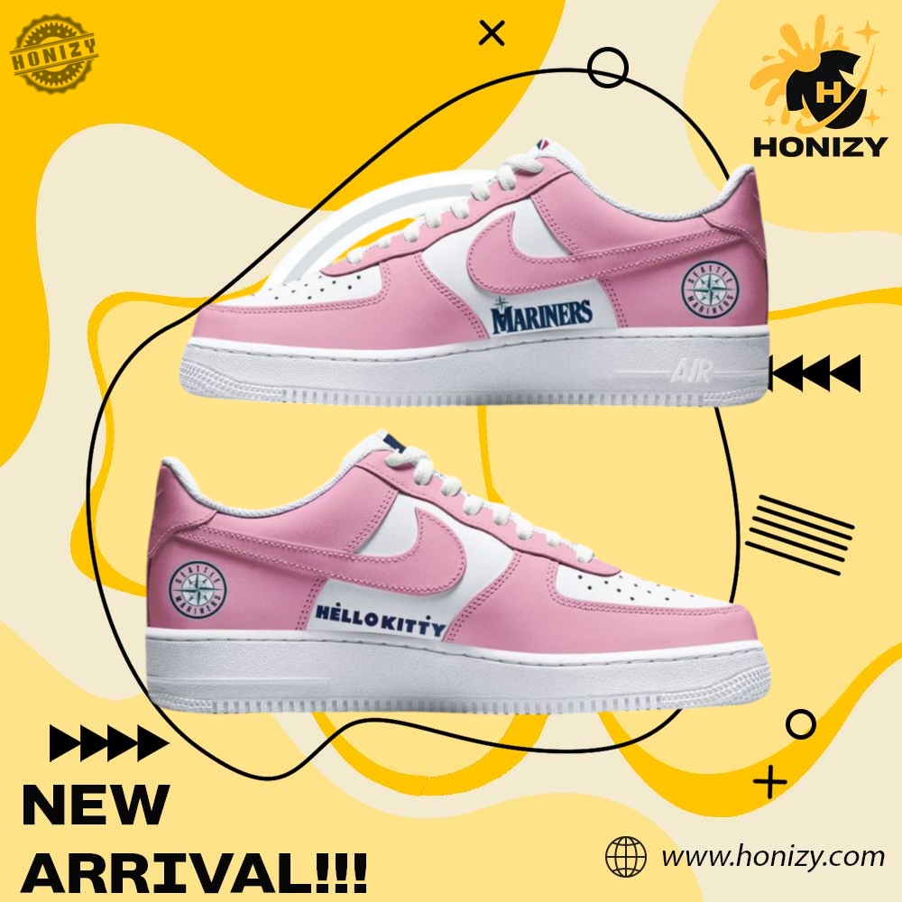Nike Air Force 1 Graphic Shoes 8 Mlb Seattle Mariners Hello Kitty Pink Graphic Nike Air Force 1 Shoes