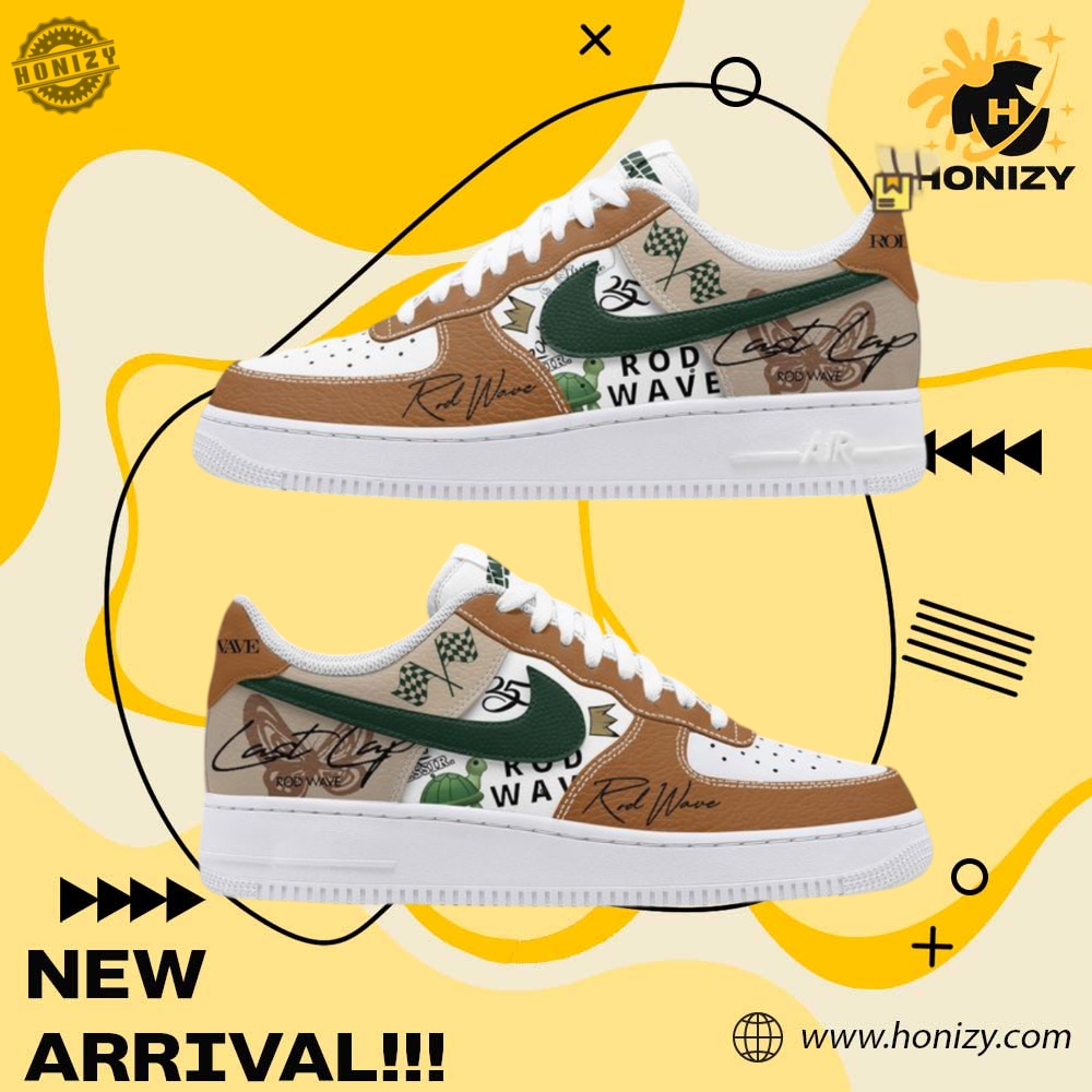 Nike Air Force 1 Graphic Shoes 9 Music Rod Wave Last Lap Graphic Nike Air Force 1 Shoes
