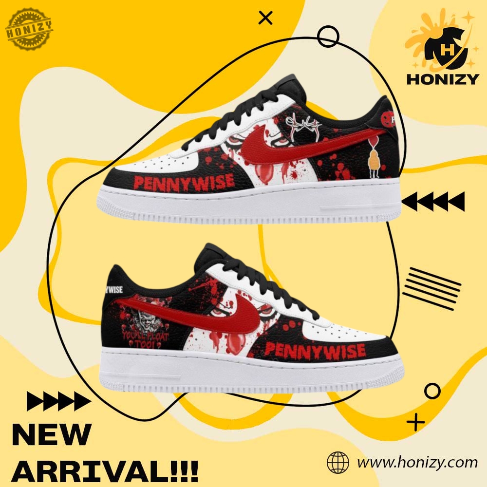 Nike Air Force 1 Graphic Shoes 10 Pennywise Halloween Graphic Nike Air Force Shoes