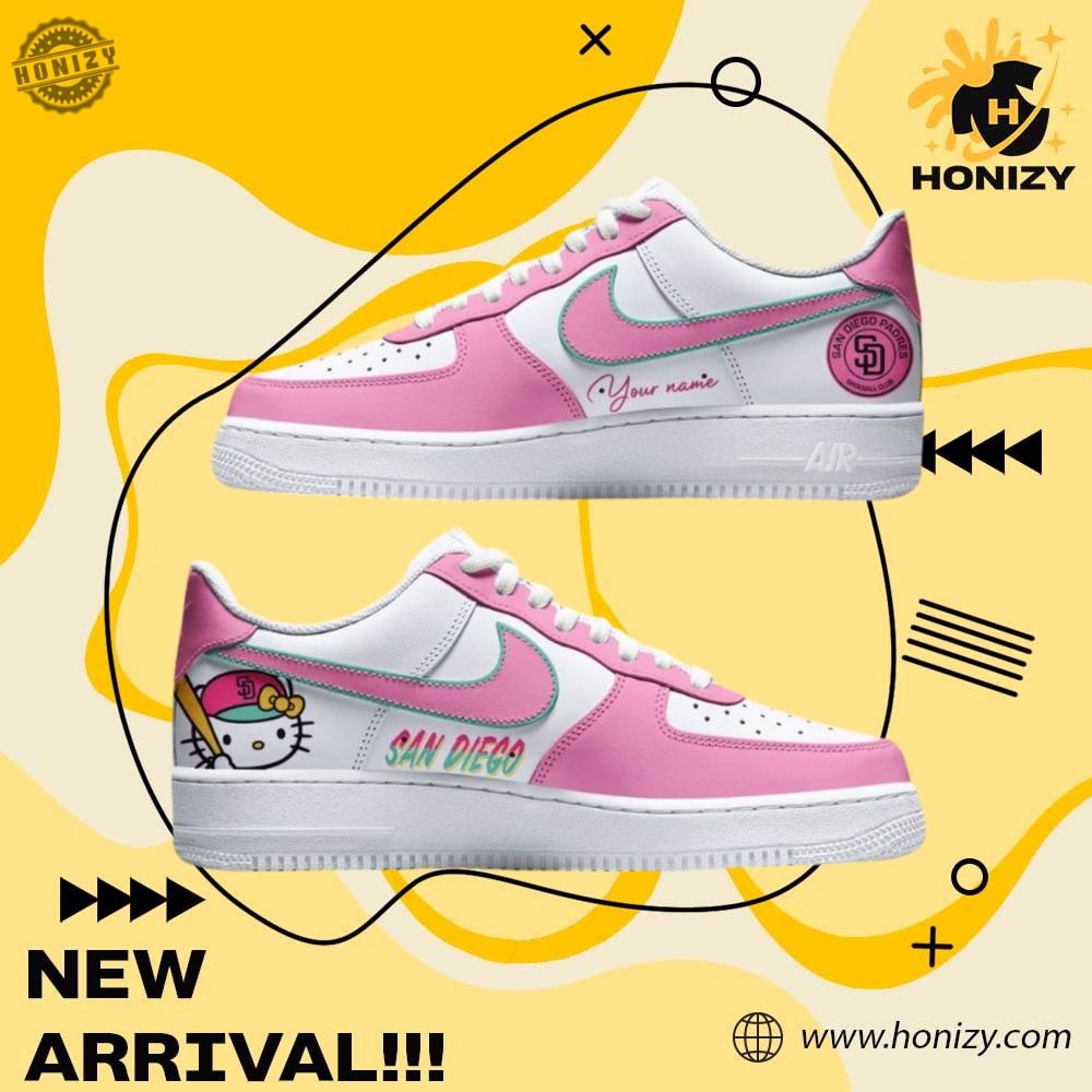 San Diego Padres Hello Kitty Custom Name Graphic Nike Air Force Shoes 3 San Diego Padres Hello Kitty Custom Name graphic Nike Air Force Shoes