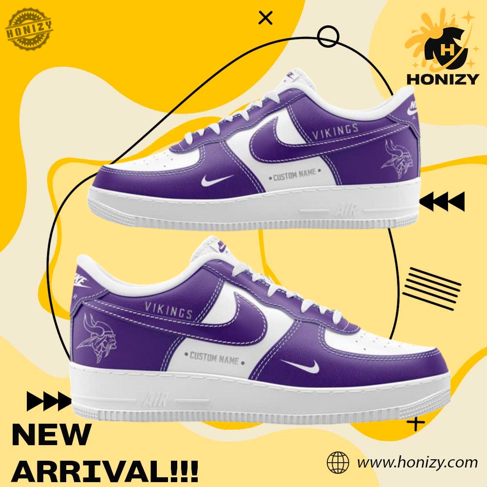 Minnesota Vikings Winter Warrior Custom Name Graphic Nike Air Force 1 Shoes 3 Minnesota Vikings Winter Warrior Custom Name graphic Nike Air Force 1 Shoes