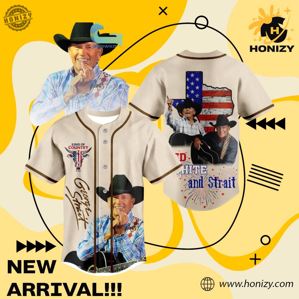Music, Movie, Sport Jersey Shirt 6 George Strait King Of Country Music Unisex 3D Baseball Jersey