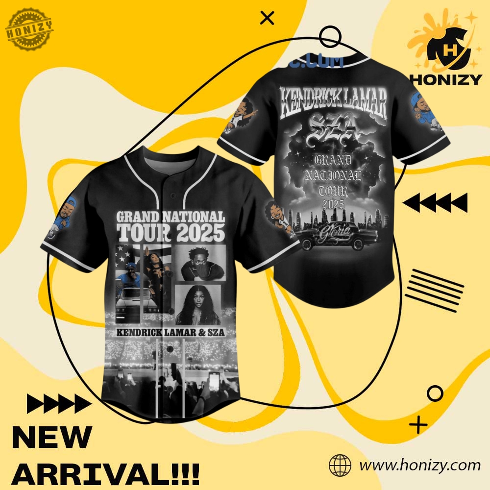 Music, Movie, Sport Jersey Shirt 7 Music Kendrick Lamar X Sza Grand National Tour 2025 Unisex Baseball Jersey