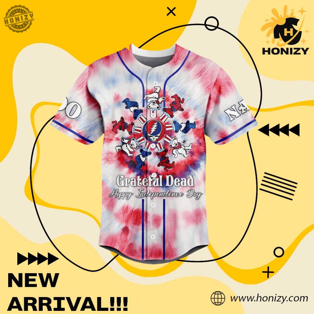 Grateful Dead Music Happy Independence Day 3D Personalized Unisex Baseball Jersey 4 Grateful Dead Music Happy Independence Day 3D Personalized unisex Baseball Jersey