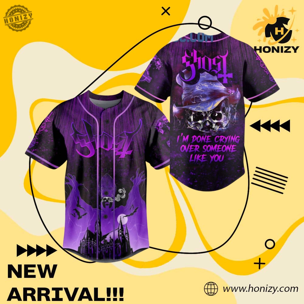 Music, Movie, Sport Jersey Shirt 16 Ghost Im Done Crying Over Someone Like You Music 3D Personalized Unisex Baseball Jersey
