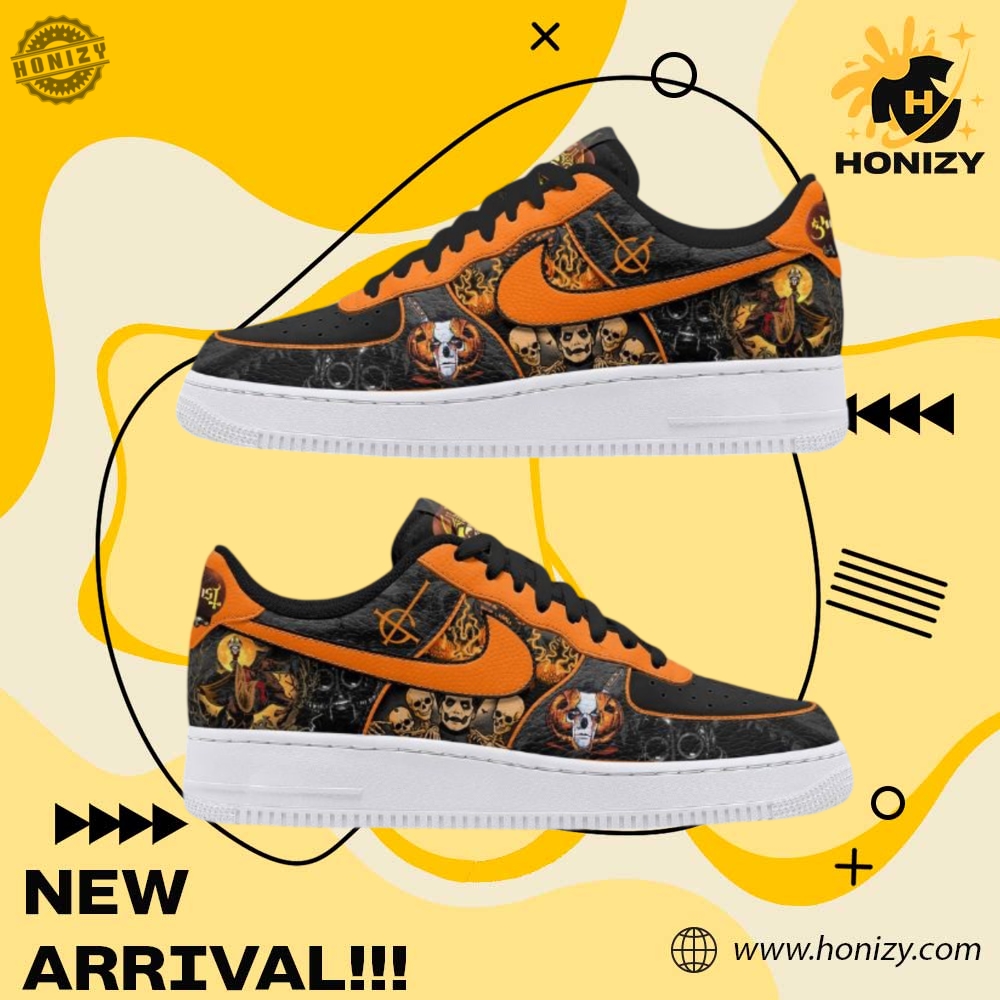 Hot Design Graphic Air Force 1 Shoes 5 Ghost Band Music Custom Graphic Nike Air Force 1 Shoes