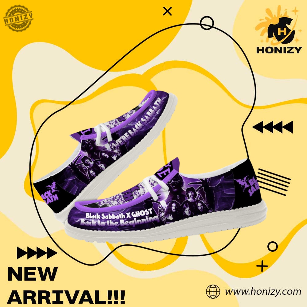 Music Black Sabbath And Ghost Back To The Beginning Custom Graphic Hey Dude Shoes honizy 1