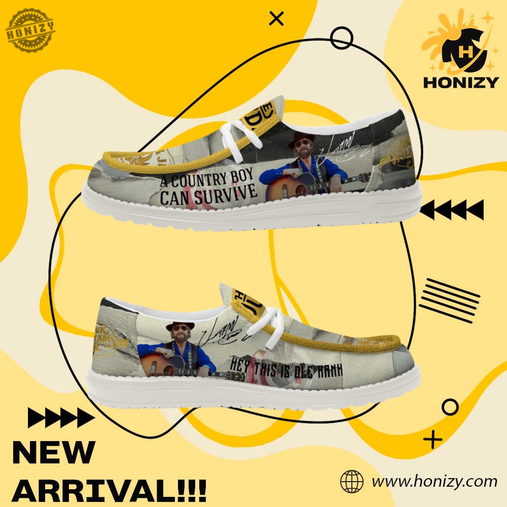 Hank Williams Jr A Country Music Boy Can Survive Custom Graphic Hey Dude Shoes honizy 1