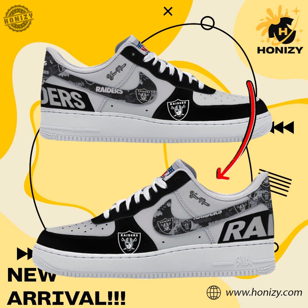 Nfl Football Las Vegas Raiders Logo Custom Name Design Graphic Air Force 1 Shoes honizy 1