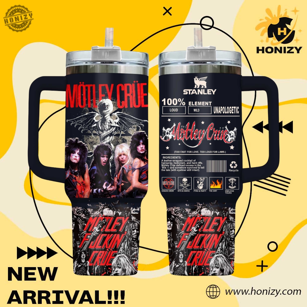 Music Graphic 3D Stanley Cup Tumbler With Handle 12 Mötley Crüe Music Official Stanley Cup Tumbler With Handle