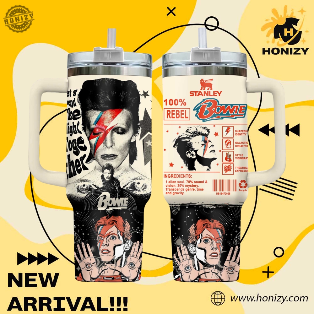 Music Graphic 3D Stanley Cup Tumbler With Handle 20 David Bowie Music New Official Stanley Cup Tumbler With Handle