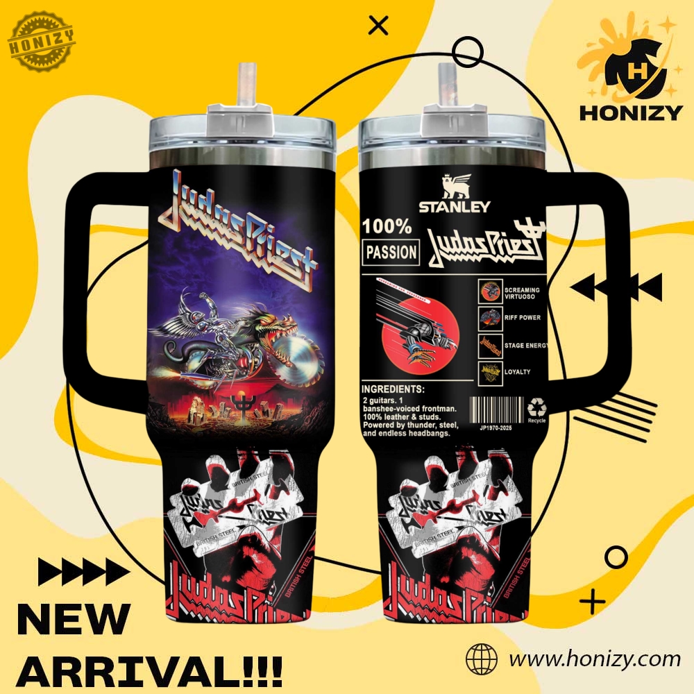 Music Graphic 3D Stanley Cup Tumbler With Handle 21 Judas Priest Music Official Stanley Cup Tumbler With Handle