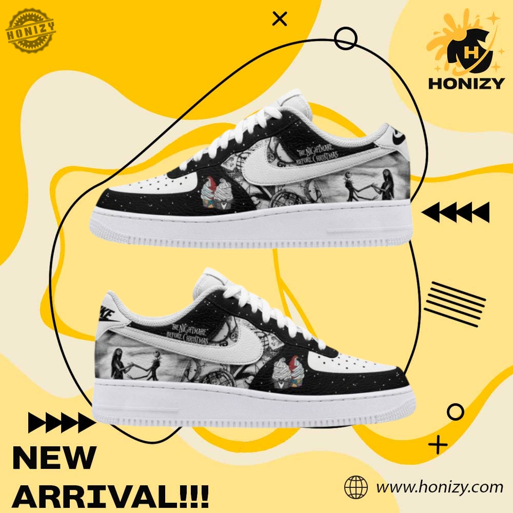 The Nightmare Before Christmas Jack Skellington Custom Graphic Nike Air Force 1 Shoes honizy 1