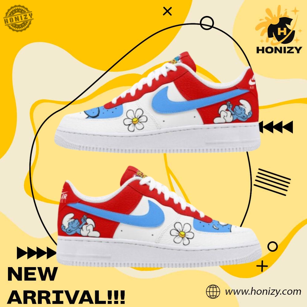 Graphic Art Nike Air Force 1 – Designed to Impress 3 The Smurf Custom Graphic Nike Air Force 1 Shoes Sneakers