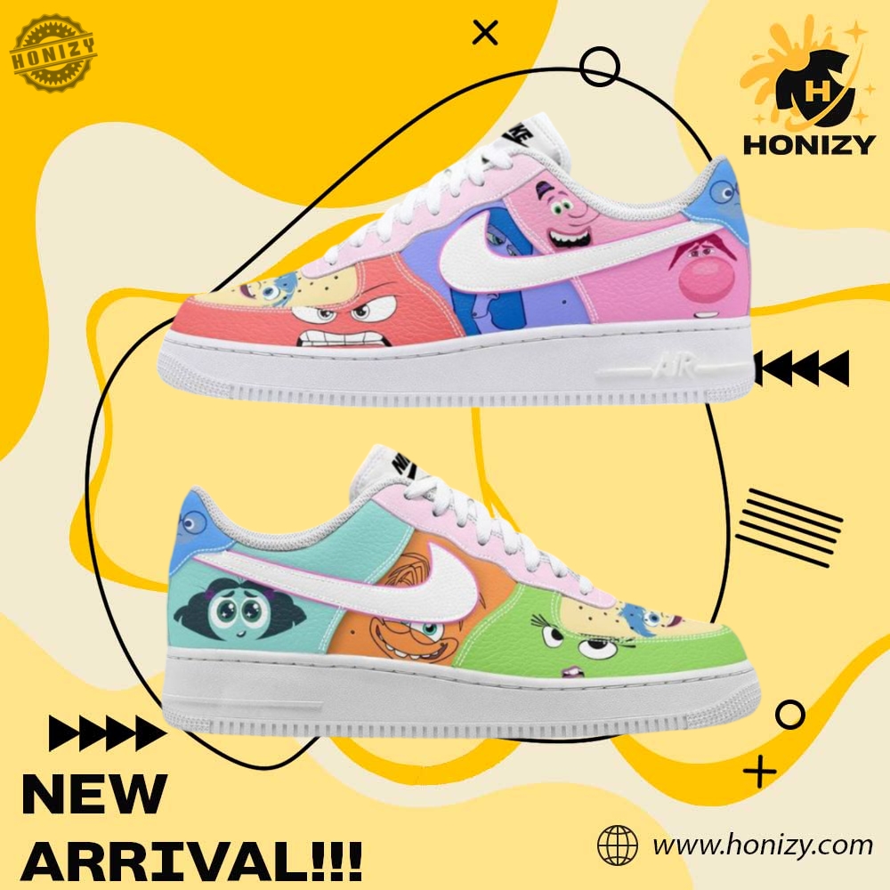 Graphic Art Nike Air Force 1 – Designed to Impress 27 Movie Inside Out 2 Characters Custom Graphic Nike Air Force 1 Shoes