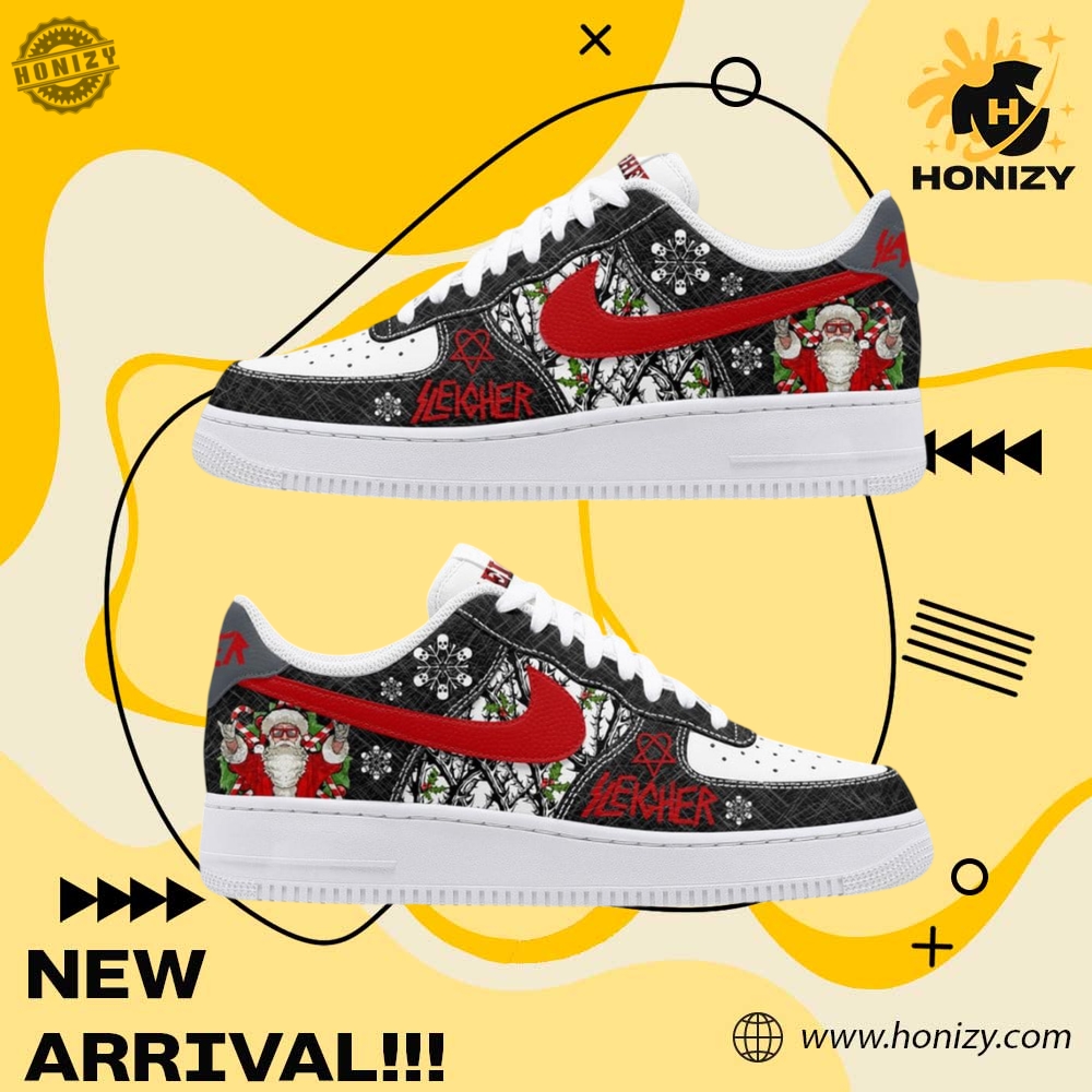 Stylish Unisex Sneakers 6 Slayer Sleigher Movie Merry Christmas Unisex Trendy Nike Air Force 1 Shoes