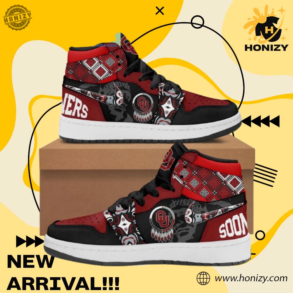 Stylish Unisex Sneakers 8 Oklahoma Sooners Native American Sport Unisex Trendy Air Jordan 1 Shoes