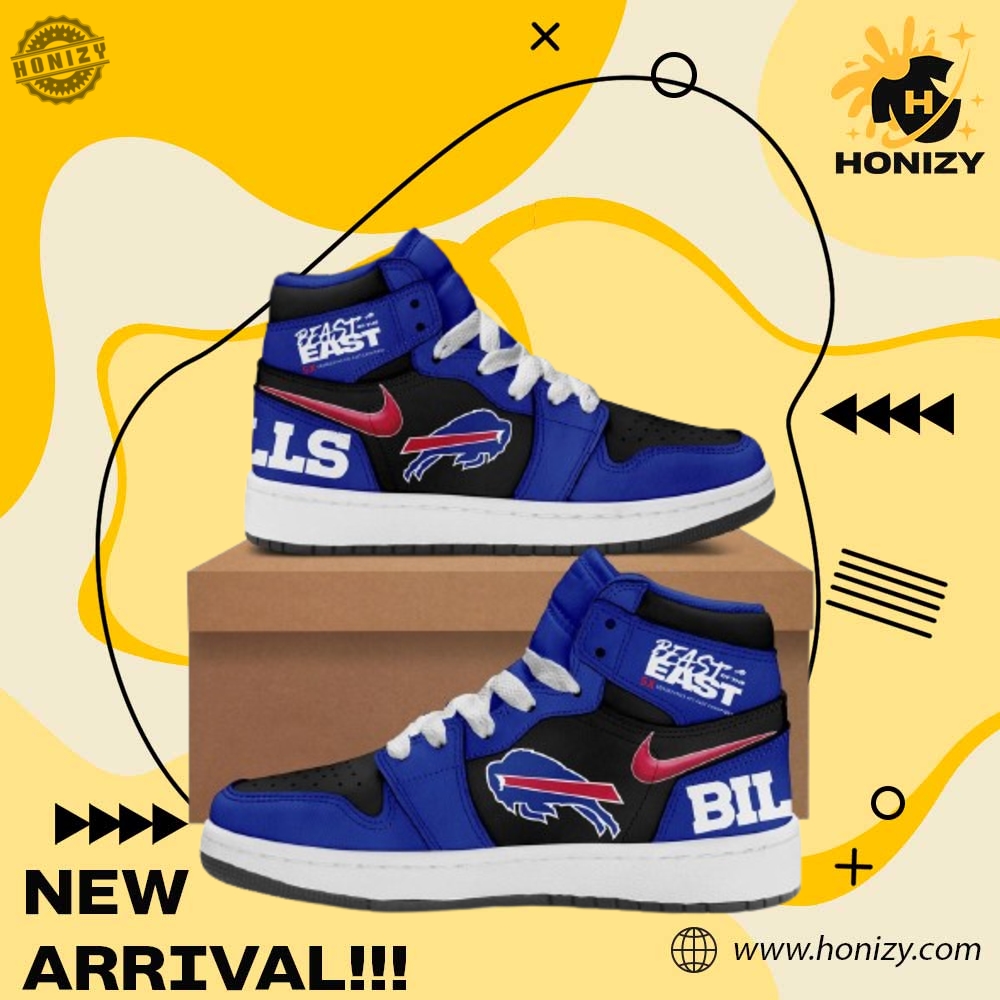 Stylish Unisex Sneakers 19 Buffalo Bills Afc East Division Champions Nfl Unisex Trendy Air Jordan 1 Shoes