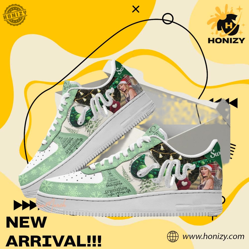 Stylish Unisex Sneakers 20 Taylor Swift Music My Heart Is A Christmas Tree Farm Love Unisex Trendy Air Force 1 Shoes