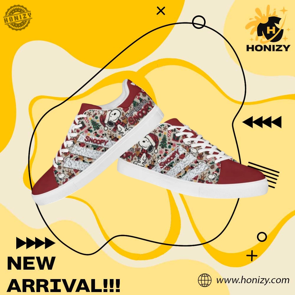 Snoopy Movie Merry Christmas Happy Peanuts Holidays Unisex Trendy Stan Smith Shoes 3 Snoopy Movie Merry Christmas Happy Peanuts Holidays unisex trendy Stan Smith Shoes