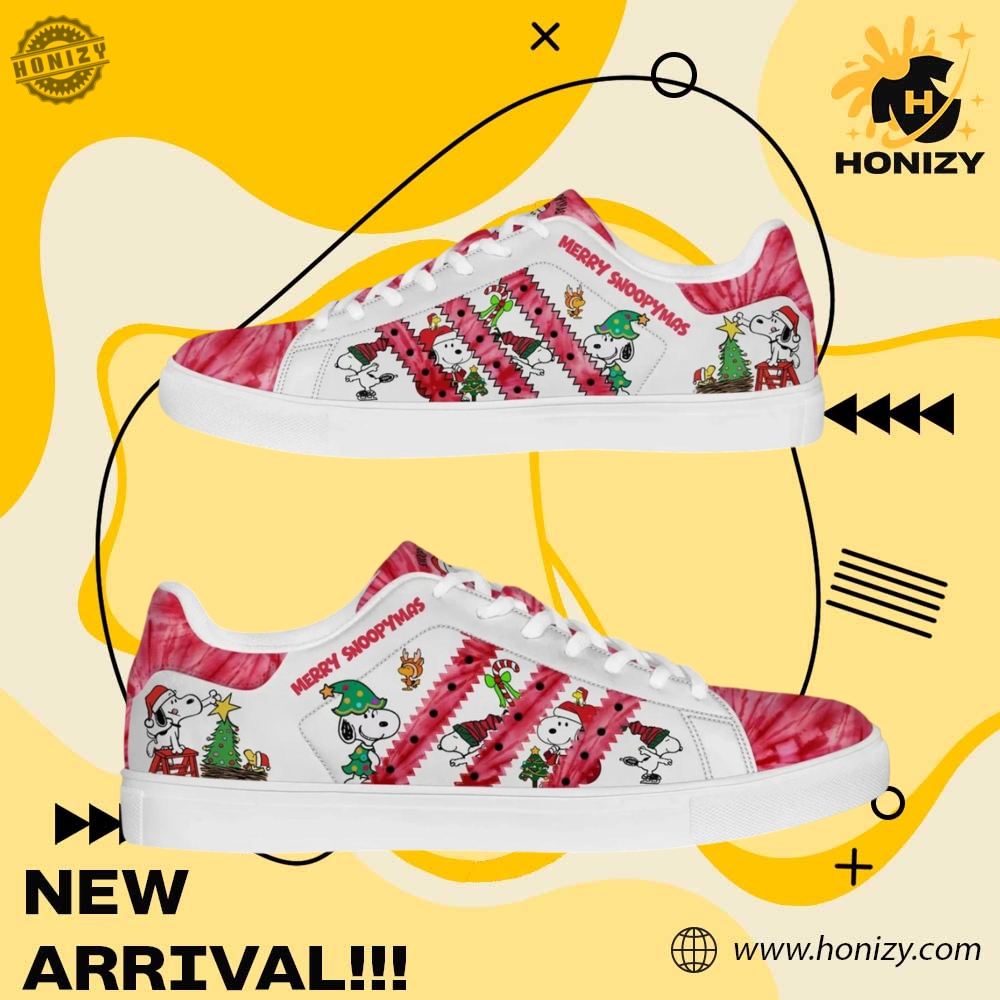 Stylish Unisex Sneakers 27 Peanuts Snoopy Merry Snoopymas Unisex Trendy Stan Smith Shoes