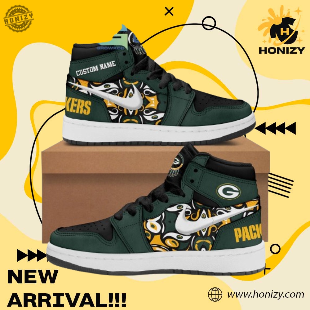 Stylish Unisex Sneakers 32 Green Bay Packers Native American Heritage Month Nfl Unisex Trendy Air Jordan 1 Shoes
