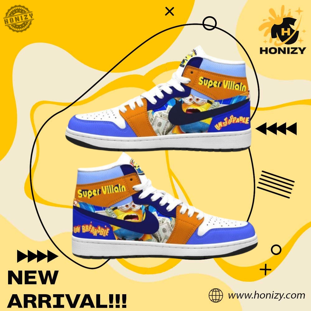 Despicable Me Movie Minions Super Villain Unisex Air Jordan 1 High Shoes honizy 1