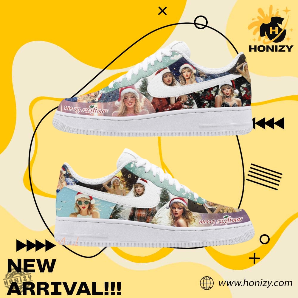 Taylor Swift Music Singer Merry Swiftmas Christmas Happy New Year Unisex Trending Nike Air Force 1 Shoes honizy 1
