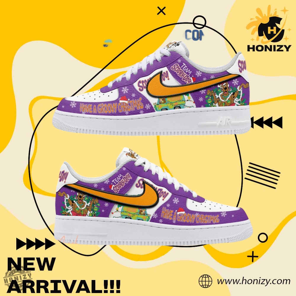 Scoobydoo Movie Team Have A Groovy Christmas Unisex Trending Nike Air Force 1 Shoes