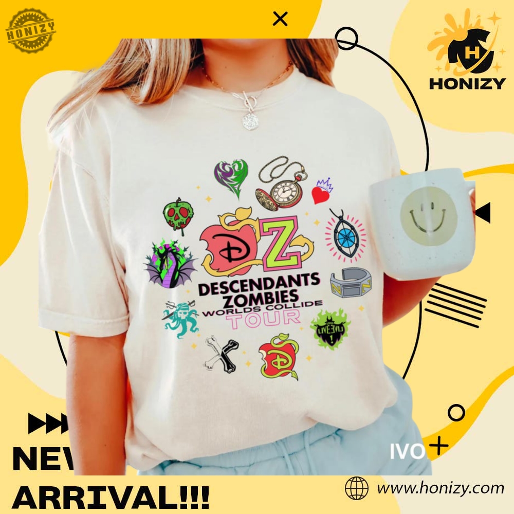 Malcolm-Jamal Warner Memorial Tee, RIP Ozzy Osbourne Shirt 18 Descendants Zombies World Tour Tee Zombies 4 Girls Unisex Trendy Shirt