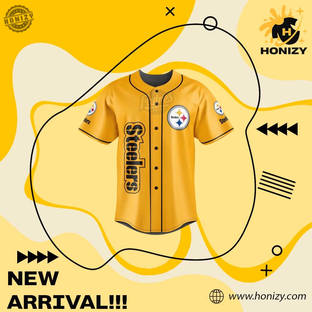 Limited Edition Inspired Jersey 5 Nfl Football Pittsburgh Steelers Yellow Unisex Trendy Baseball Jersey