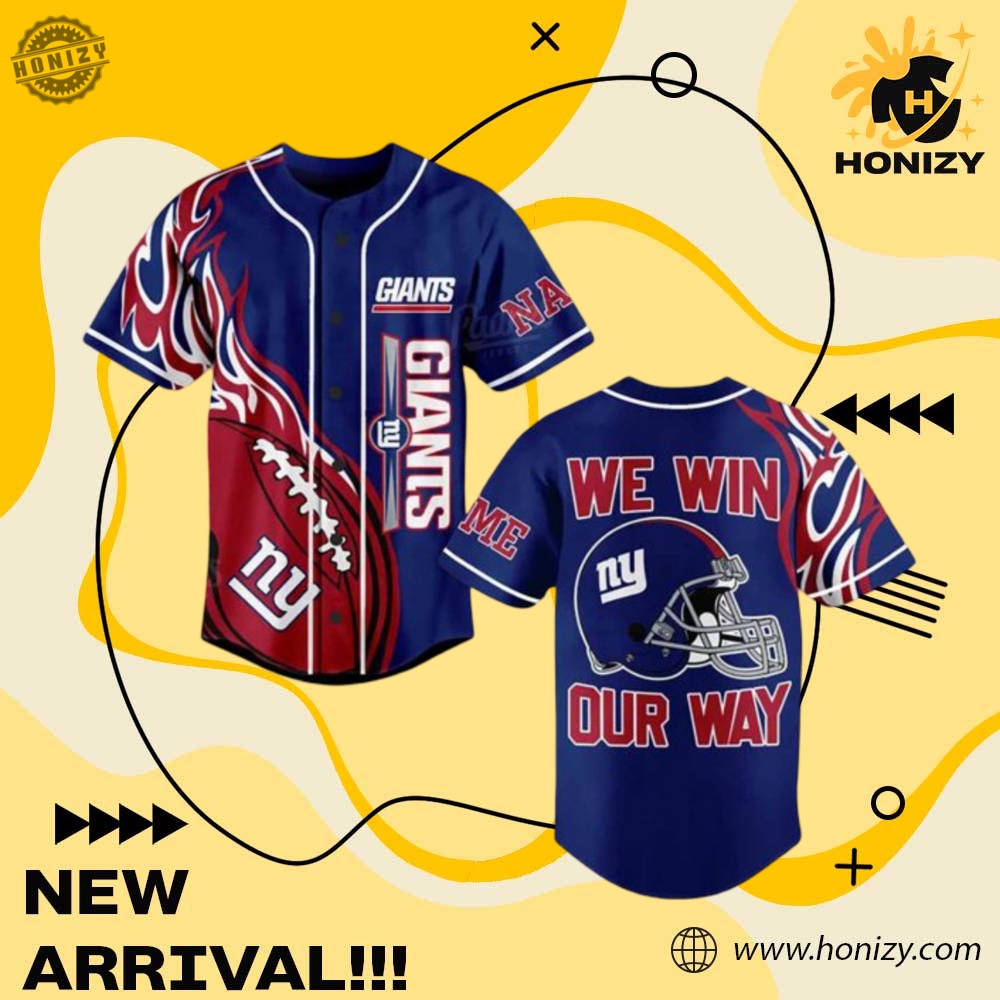 Limited Edition Inspired Jersey 17 Nfl New York Giants We Win Our Way Custom Name Unisex Trendy Baseball Jersey