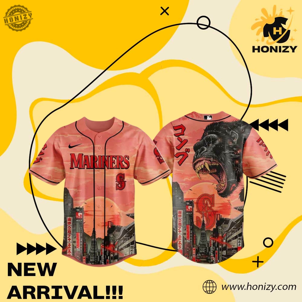 NFL Fans Baseball Style Shirt 13 Seattle Mariners Mlb Japanese Heritage Kong Unisex Trendy Baseball Jersey