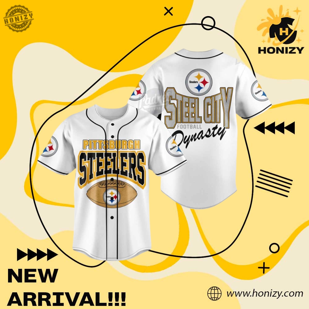NFL Fans Baseball Style Shirt 30 Pittsburgh Steelers Steel City Football Custom Name Unisex Trendy Baseball Jersey Outfit